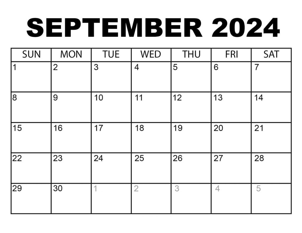 September 2024 Calendar