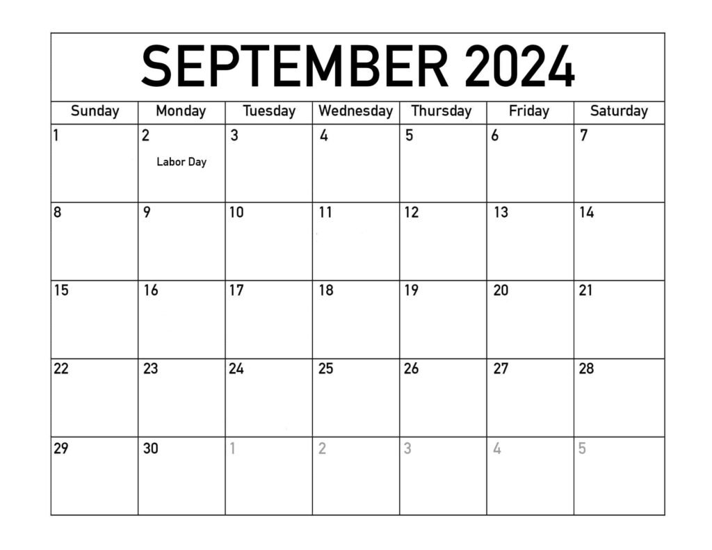 September 2024 Calendar with Holidays