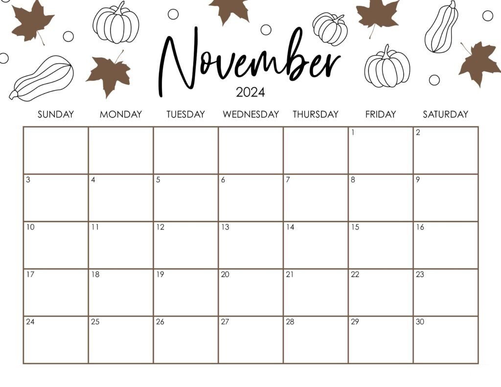 Printable November 2024 Calendar